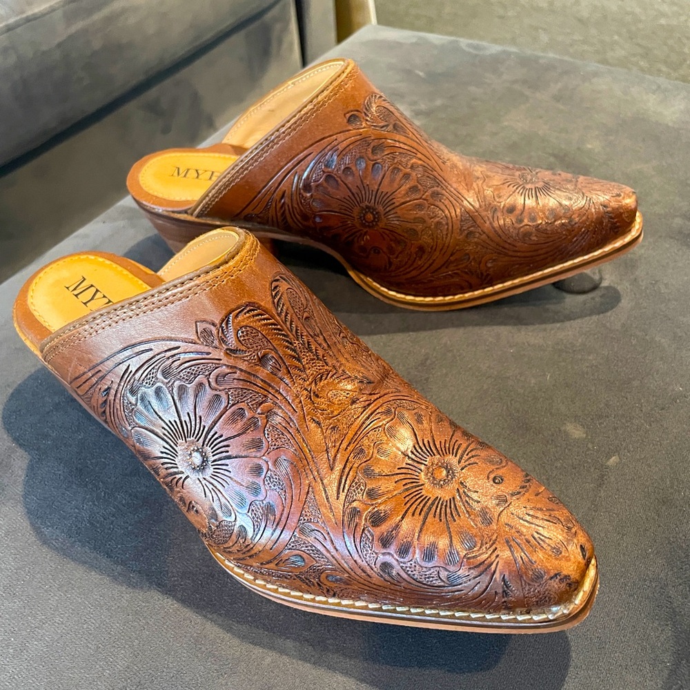Myra Brown Mules Size 7